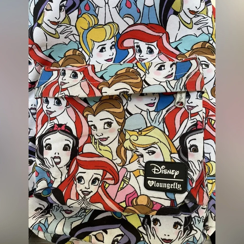 Loungefly Disney Princess All-Over-Print Full Size Backpack Rare EUC - Picture 11 of 13